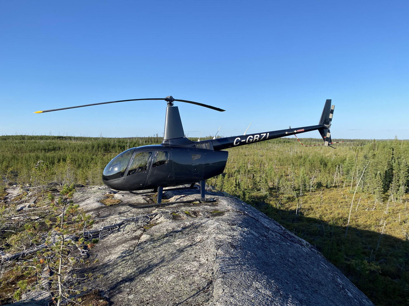 Helicopter access to a remote project