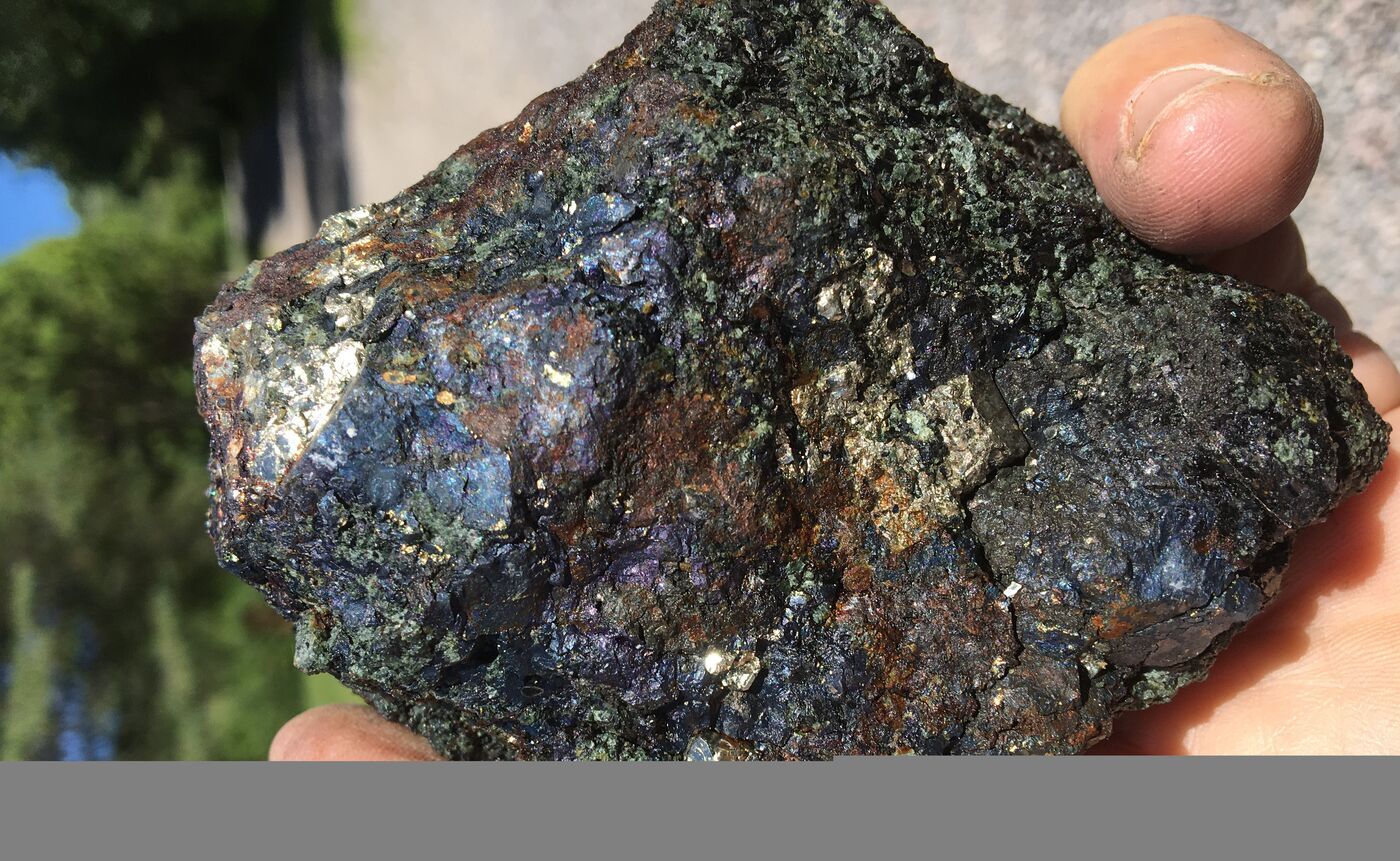 Mineralized rock specimen